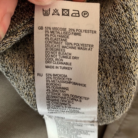 Reiss gold-fleck split-back sweater, silk underlay - Picture 7 of 7